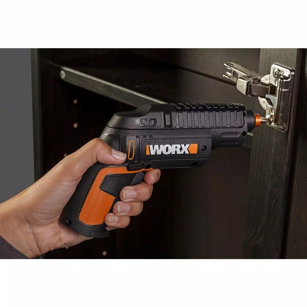 Worx 4V Lithium-Ion Semi-Automatic Cordless Driver with 12-Bit Revolving Cartridge System