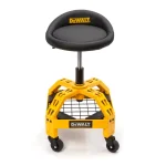 DEWALT Heavy-Duty Adjustable Shop Stool with Casters and Storage Shelf, 300 lb Capacity thumbnail 2
