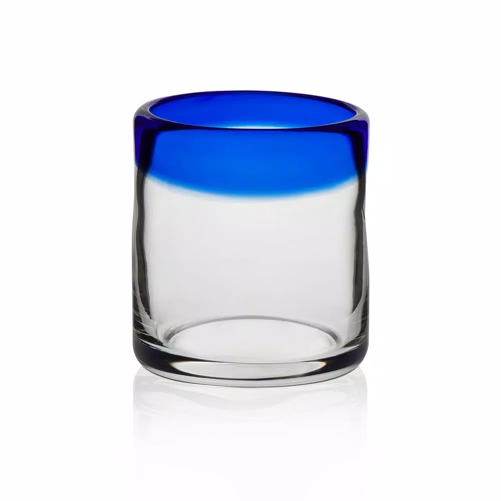 Libbey Sangria 5-Piece Glass Pitcher and Rocks Glass Set with Blue Accents