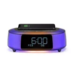 iHome TIMEBOOST GLOW Color Changing Bluetooth Alarm Clock Speaker with Qi Wireless Charging thumbnail 1