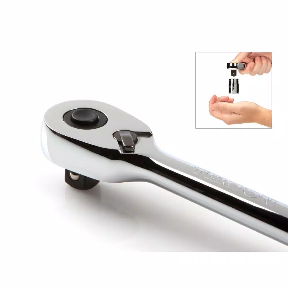 TEKTON 1/2 in. Drive Quick-Release Ratchet Set, 4-Piece, 90-Tooth Flex Head