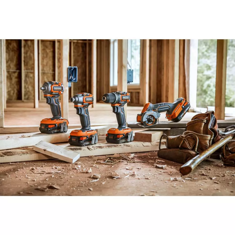 RIDGID 18V SubCompact Brushless Drill Driver and Impact Driver Combo Kit with (2) 2.0 Ah Batteries