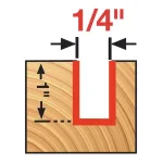 Diablo 1/4 in. x 1 in. Carbide Up Spiral Router Bit thumbnail 2