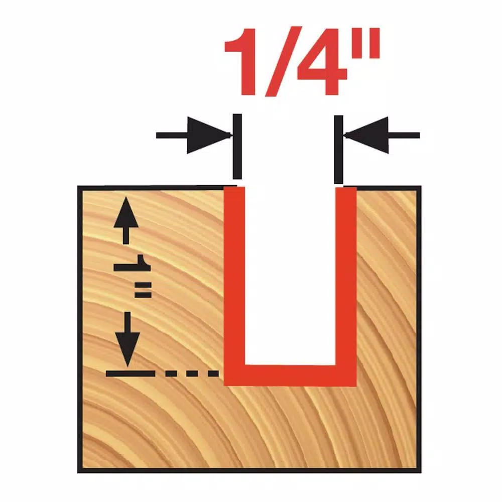 Diablo 1/4 in. x 1 in. Carbide Up Spiral Router Bit