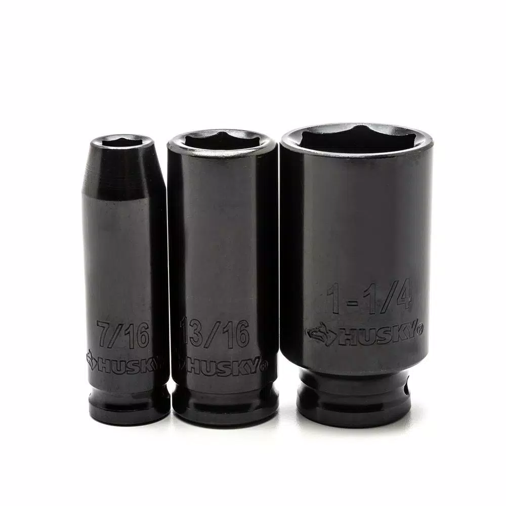 Husky 1/2 in. Drive SAE Deep Impact Socket Set, 13-Piece