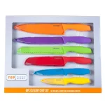 Top Chef by Master Cutlery 6-Piece Colored Stainless Steel Knife Set with Sheaths thumbnail 4