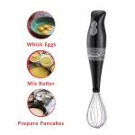 Brentwood Appliances Brentwood 2-Speed Black Hand Blender and Food Processor with Balloon Whisk thumbnail 5