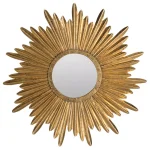 Safavieh Josephine Round Antique Gold Sunburst Decorative Accent Mirror thumbnail 1