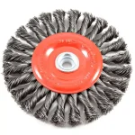 Forney 6 in. Twist Knot Crimped Steel Wire Wheel Brush, 1/2 in. and 5/8 in. Arbor thumbnail 1