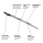 Bosch T308B Extra Clean Wood Jigsaw Blades, T-Shank, High Carbon Steel, 4.5 in, 25-Piece Pack thumbnail 3