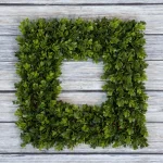 Pure Garden 16.5 in. Artificial Boxwood Wreath, Green Square Decor thumbnail 2