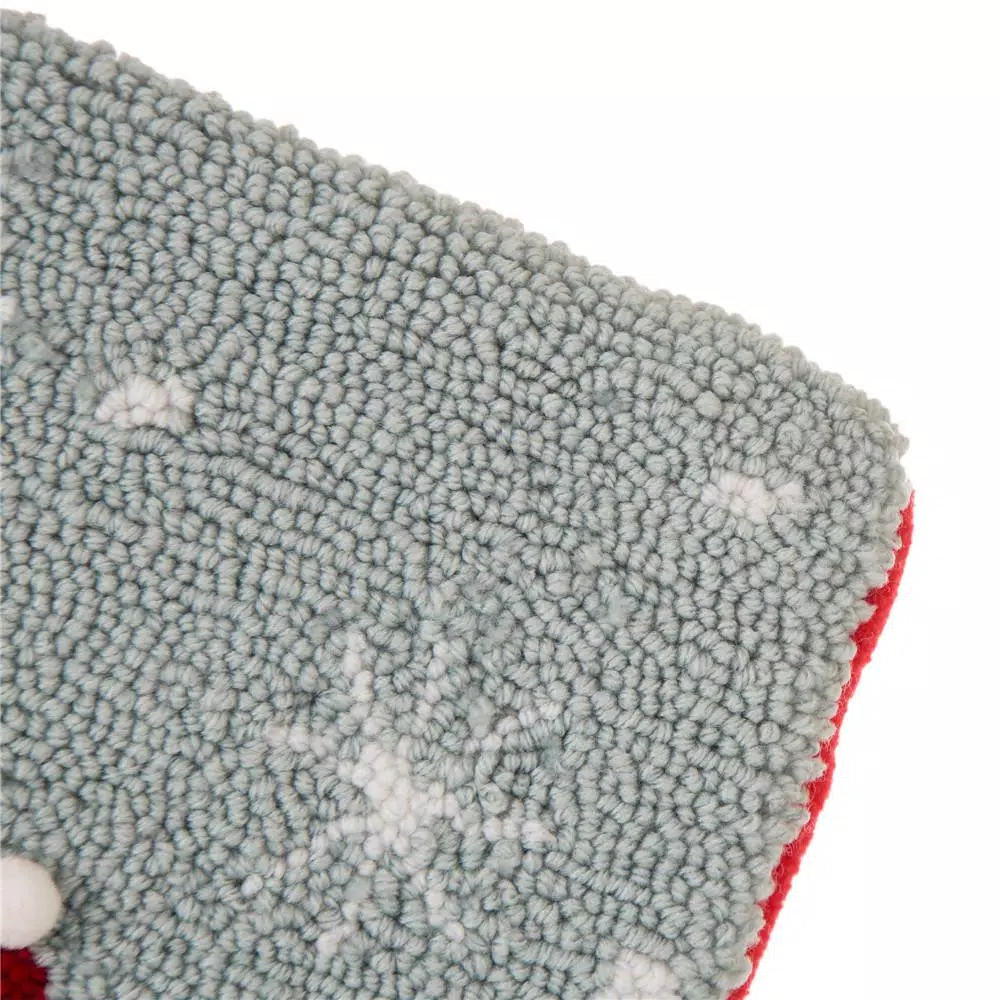 Glitzhome 19 in. Polyester Fox Hooked Christmas Stockings, 2-Pack