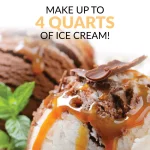 Nostalgia 4 Qt. Double Flavor Ice Cream Maker, Brown Countertop Electric Machine thumbnail 5