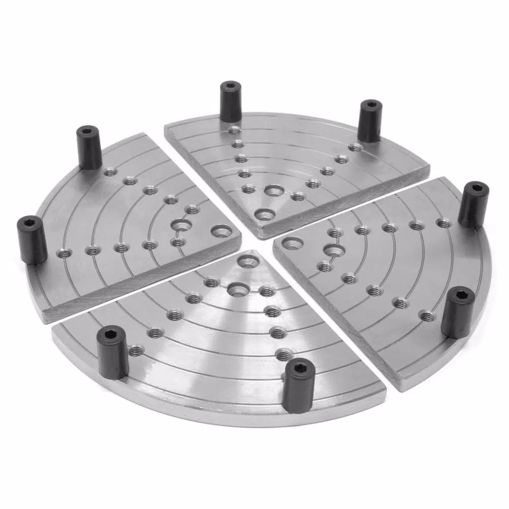 WEN 8 in. Flat Lathe Chuck Jaws for Bowl Turning, Compatible with LA4374 3.75 in. Chuck