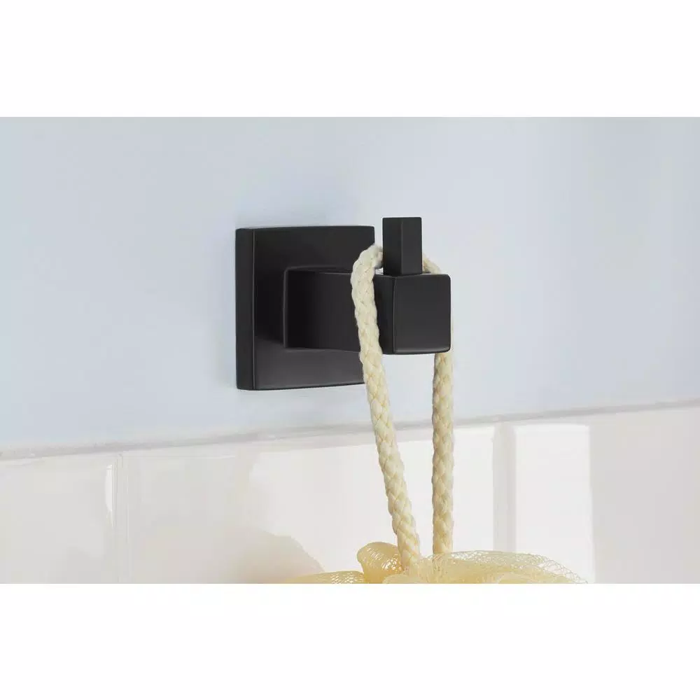 Glacier Bay Farrington Single Robe Hook, Matte Black