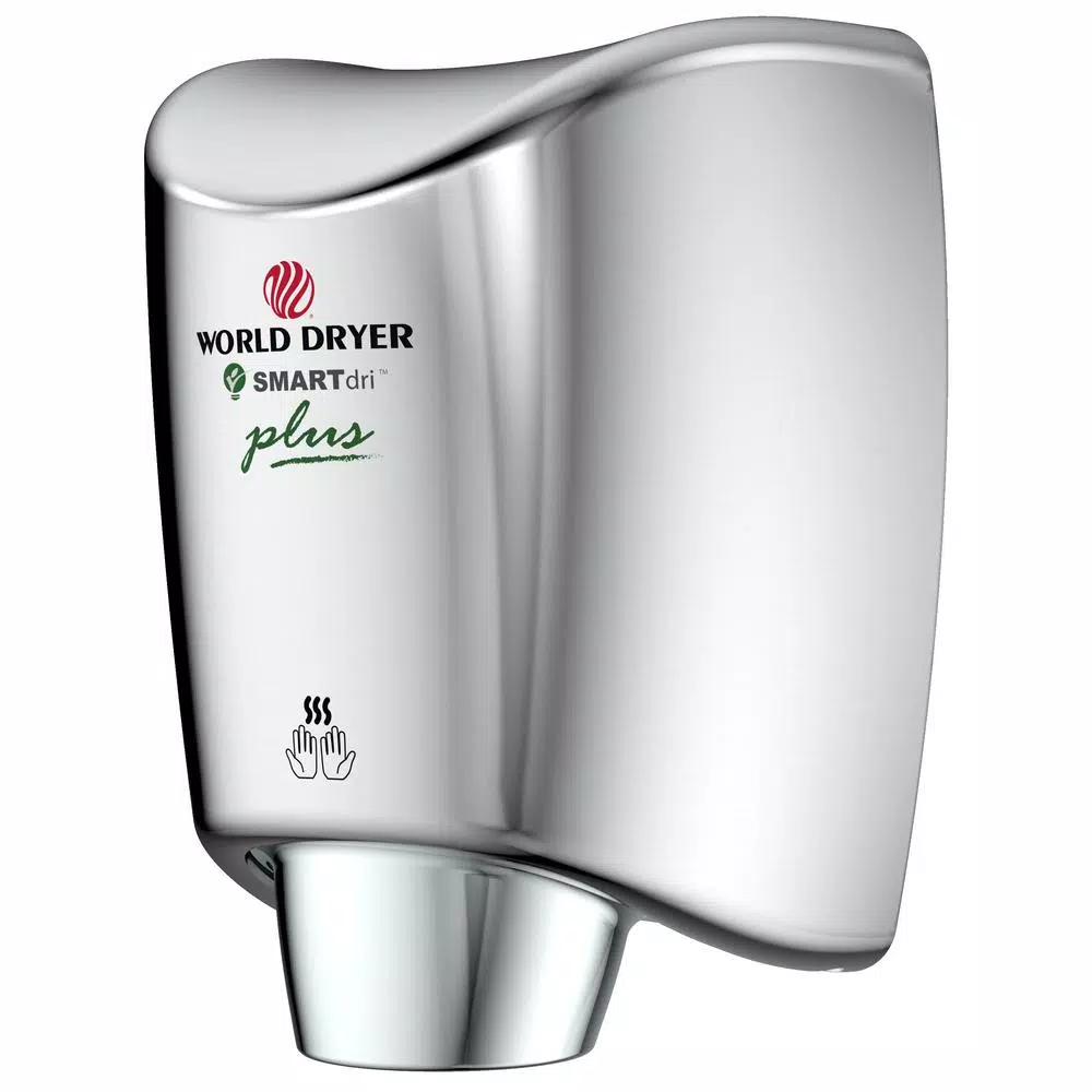 World Dryer Corporation World Dryer SMARTdri Plus High-Speed Electric Hand Dryer, Polished Stainless Steel