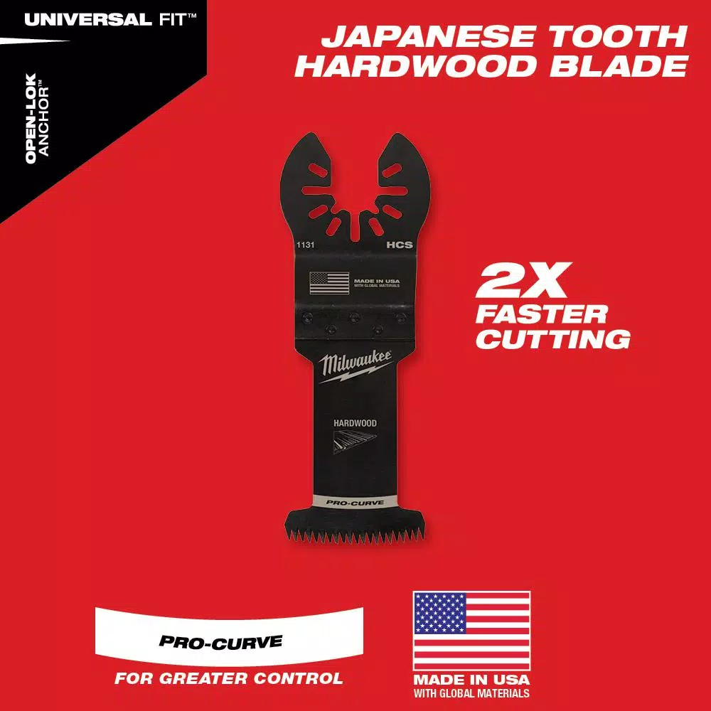 Milwaukee 1-3/8 in. High Carbon Steel Japanese Tooth Oscillating Multi-Tool Blade 3-Pack