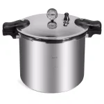 XtremepowerUS 22 qt. Polished Aluminum Pressure Canner and Cooker with Built-in Pressure Dial Gauge thumbnail 2