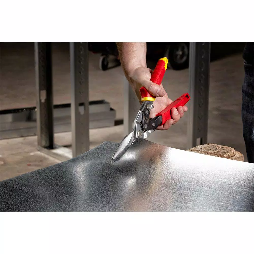 Milwaukee 3-Piece Aviation Snips Set, Left, Right, and Straight Cut Metal Cutters