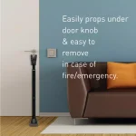 SecurityMan 2-in-1 Adjustable Door Knob Jammer and Sliding Patio Door Security Bar - High Grade Iron thumbnail 3