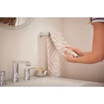 MOEN Genta 3-Piece Chrome Bath Hardware Set: 24 in. Towel Bar, Hand Towel Bar, and Toilet Paper Holder thumbnail 3