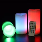 Novelty Place Flameless LED Pillar Candles with Remote Control and Timer - Warm White Flickering Battery Operated Candles thumbnail 3