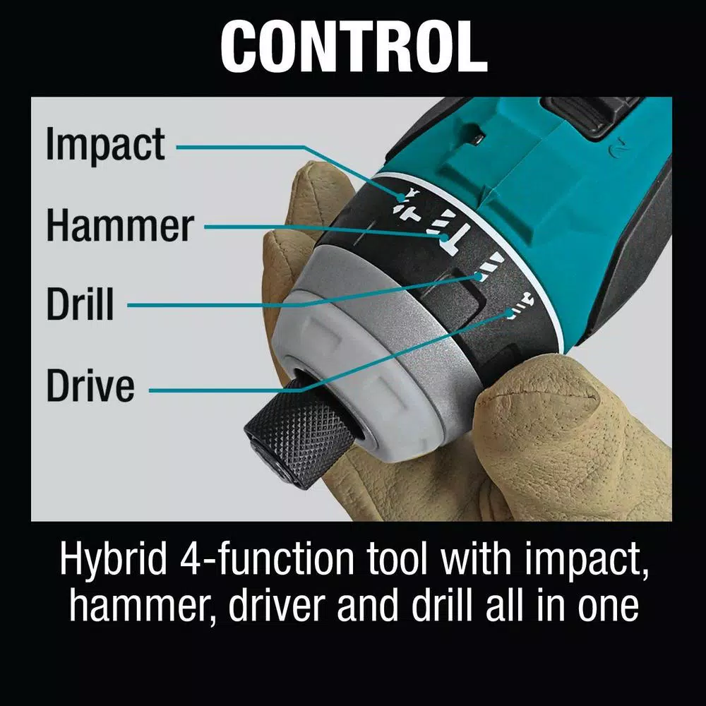 Makita 18V LXT Brushless 4-Function Hybrid Impact Hammer Driver Drill (Tool Only)