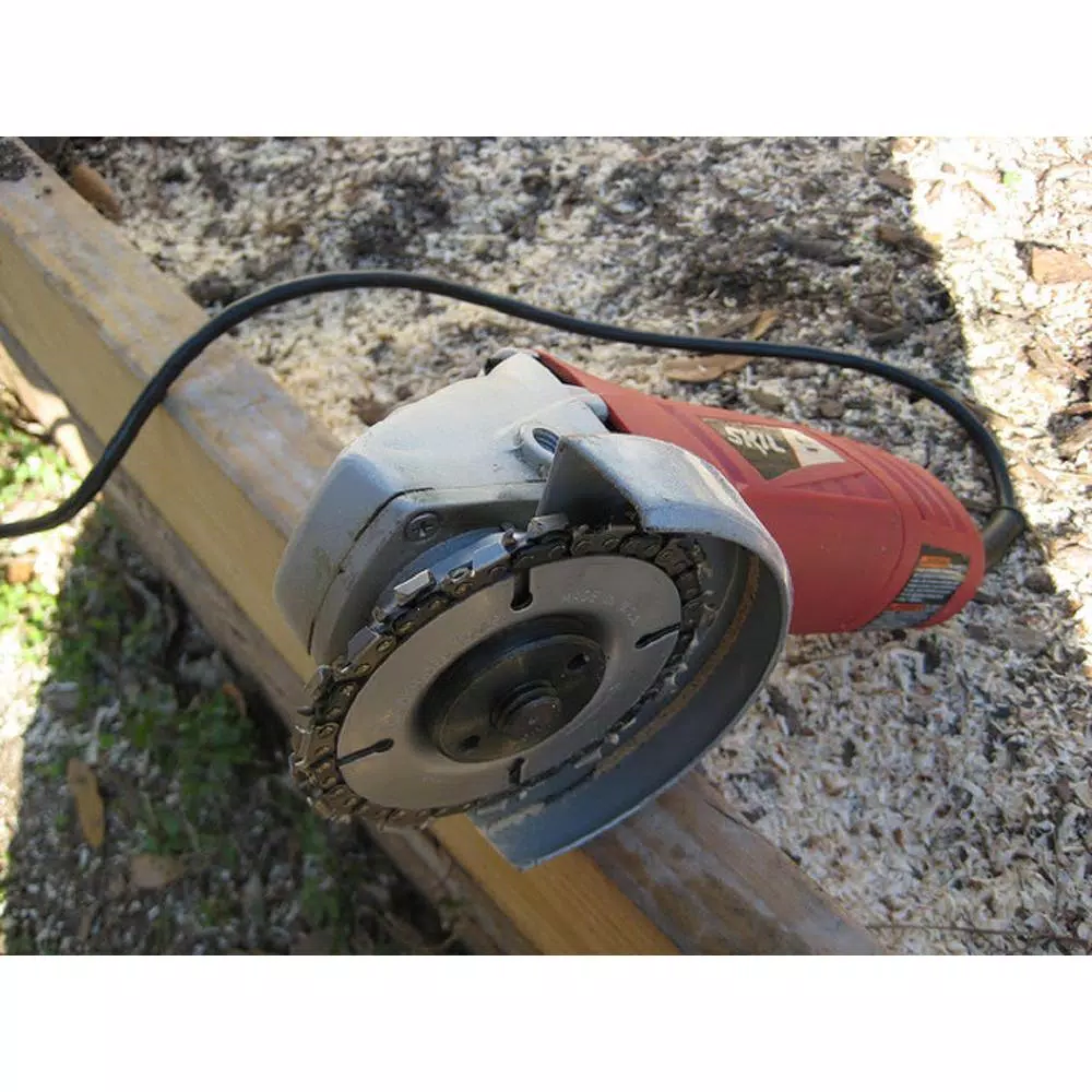 King Arthur's Tools 4 in. 14-Teeth Steel Chainsaw Blade for Woodcarving and Angle Grinders