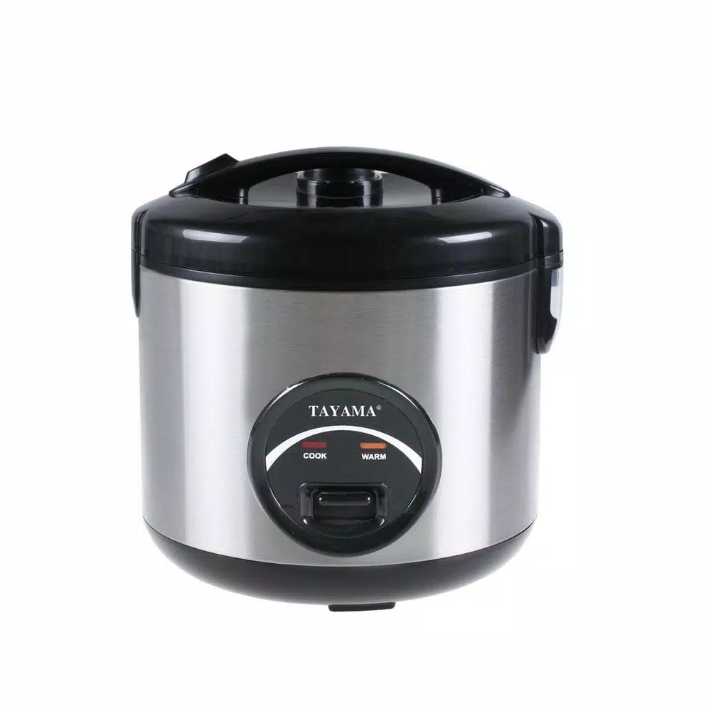 Tayama 10-Cup Stainless Steel Rice Cooker and Food Steamer, 700W