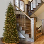 National Tree Company 12 ft. Jersey Fraser Fir Pencil Slim Artificial Christmas Tree with 900 Clear Lights thumbnail 2