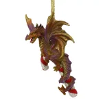 Design Toscano Cane and Abel the Dragon 2017 Holiday Ornament, 5 in. Resin Collectible thumbnail 5
