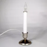 Unbranded 9 in. Electric Christmas Window Candles with Pewter Metal Base, Set of 4 thumbnail 3