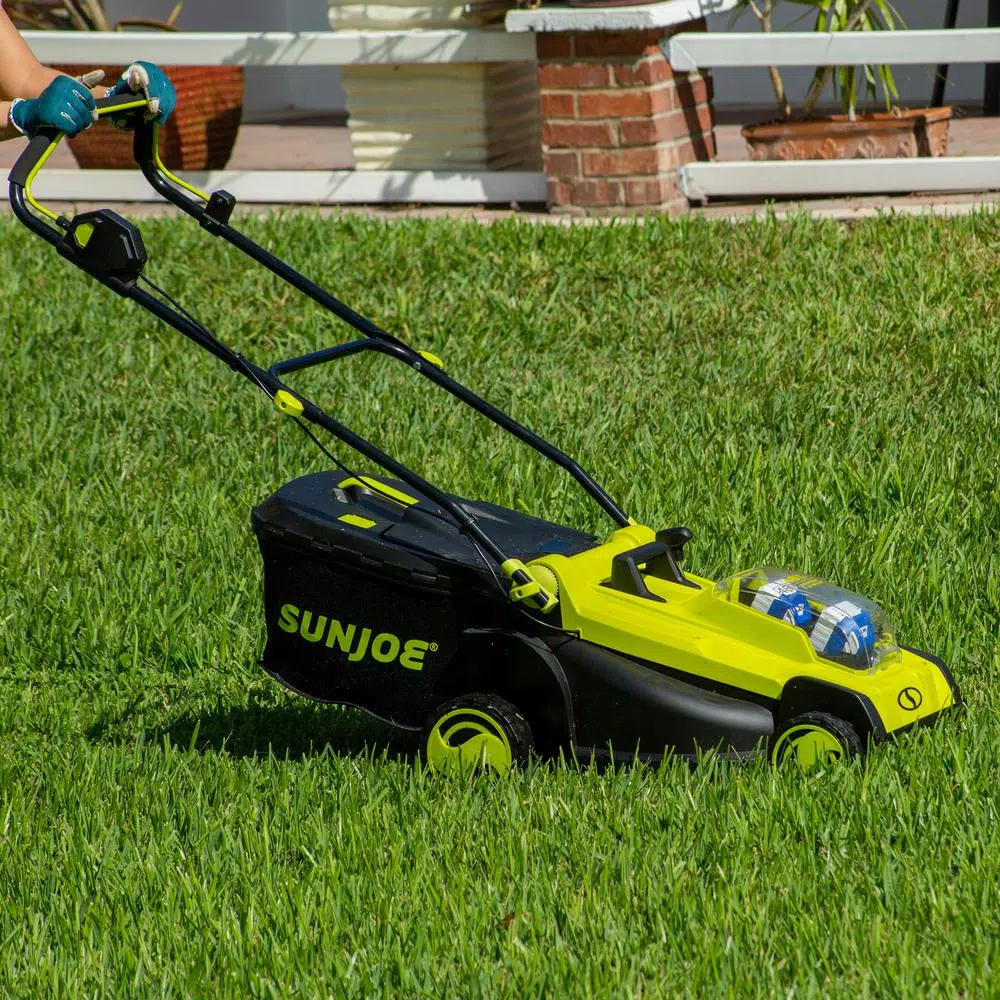 Sun Joe 17 in. 48V iON+ Cordless Electric Walk Behind Push Lawn Mower (Tool Only)