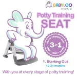 Babyloo Bambino 3-in-1 Convertible Toddler Potty Trainer and Step Stool - Gray thumbnail 2