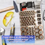 Bell + Howell Battery Master Battery Organizer with Tester - Large Capacity Storage Box for AA, AAA, 9V, C, D & Flat Batteries thumbnail 3