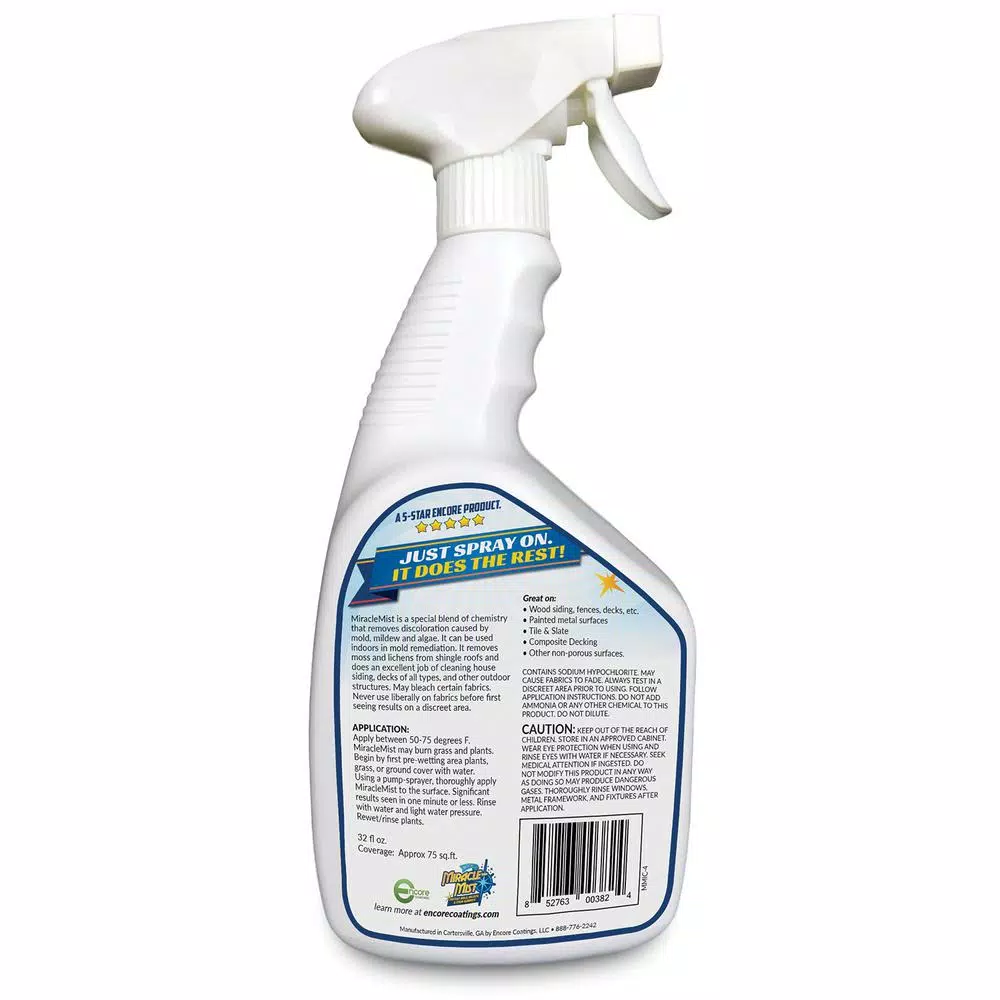 MIRACLEMIST Instant Mold and Mildew Stain Remover Bundle - 1 Gal. Jug & Two 32 oz. Spray Bottles