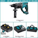 Makita 18V LXT Cordless SDS-Plus Rotary Hammer Drill Kit w/ (2) 5.0Ah Batteries & Charger thumbnail 2