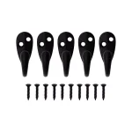 Everbilt Matte Black Single Robe Hook, Light Duty Steel (5-Pack) thumbnail 3