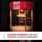 Nostalgia Retro Red Popcorn Cart with 2.5 oz. Kettle and Lighted Interior, 300W thumbnail 6