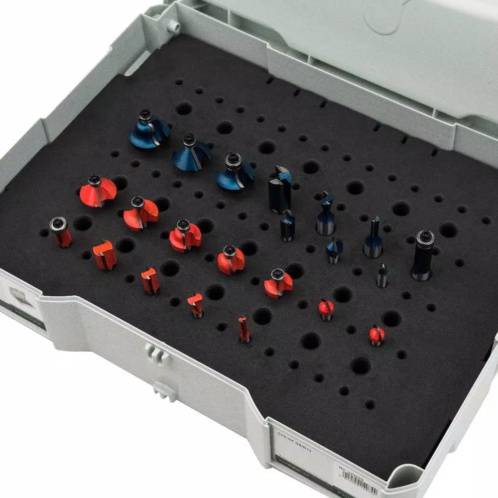 POWERTEC Router Bit Storage Tray for Festool Systainer SYS 1, High Density Foam