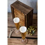 Legacy Pilsner Beer Gift Set with Acacia Wood Case, 2 Glasses, Cork Coasters, and Bottle Opener thumbnail 6