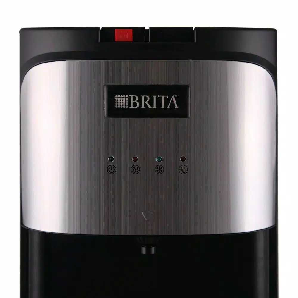 Brita Bottom-Loading Water Cooler with Built-In Filter, Stainless Steel, Hot and Cold