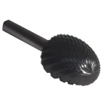 Drill America 1/2 in. x 7/8 in. Oval Solid Carbide Burr Rotary File Bit, 1/4 in. Shank thumbnail 2