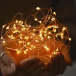 LUMABASE Warm White Micro LED Copper String Lights, Battery Operated, 30-Light, 2-Count Pack thumbnail 5