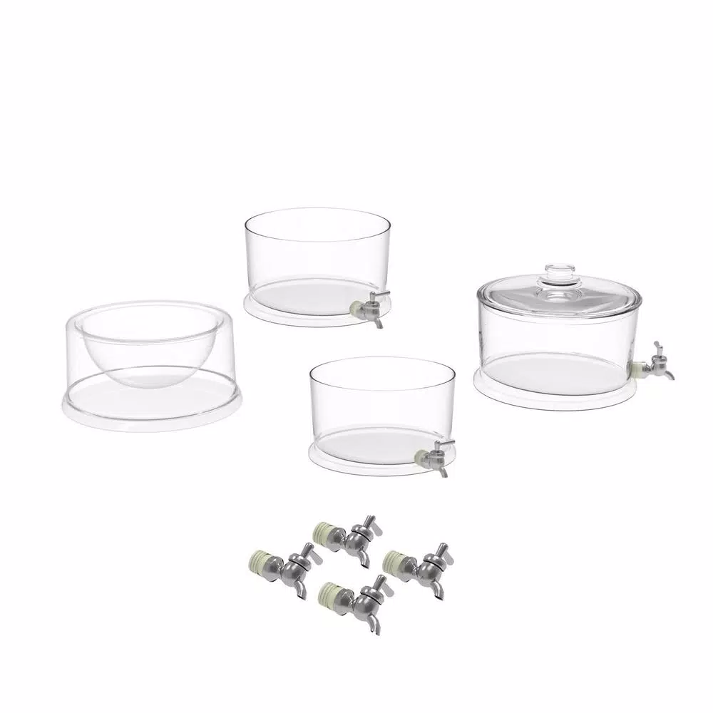 Classic Cuisine 3-Tier Beverage Dispenser, 354 oz BPA-Free Plastic Drink Server with 4 Removable Spigots