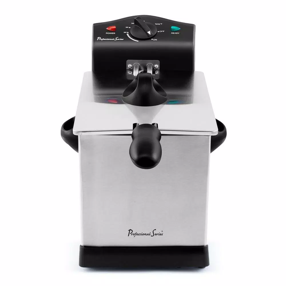 Continental Professional Series 3 QT Stainless Steel Deep Fryer, 1700W Electric
