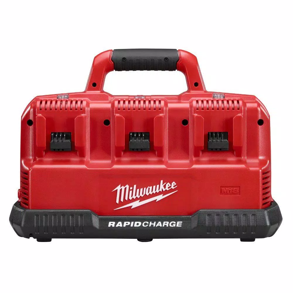 Milwaukee M12 and M18 Multi-Voltage 6-Port Sequential Rapid Battery Charger