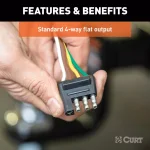 CURT 4-Way Flat Trailer Connector Plug with 48" Wires and Installation Hardware thumbnail 3