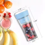 Geek Chef 10 oz. Portable Juicer Blender, Blue Personal Shaker with Magnetic Charging thumbnail 4