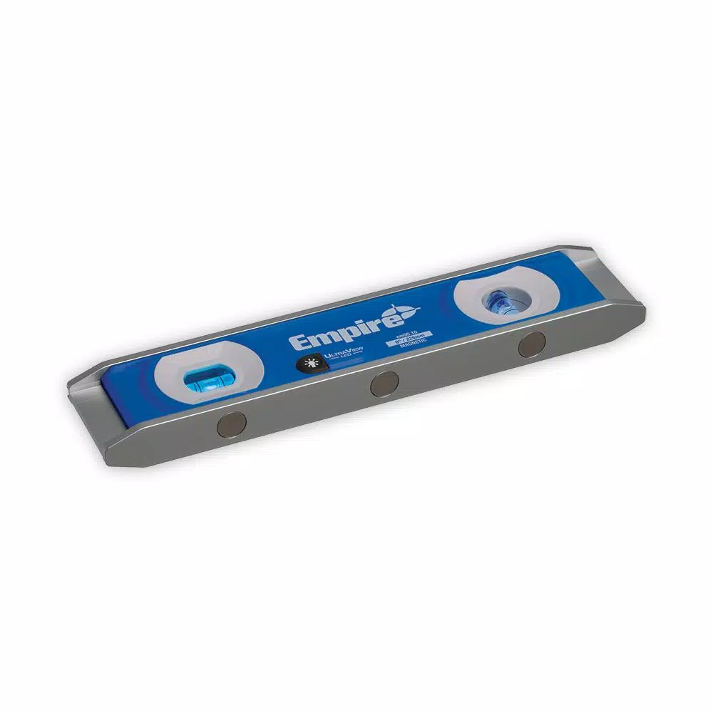 Empire em95 UltraView LED 9 in. Torpedo Level with High-Contrast e-Band Vials